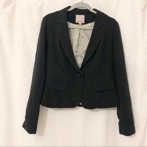 Hollywould Black Collared Blazer Long Sleeve